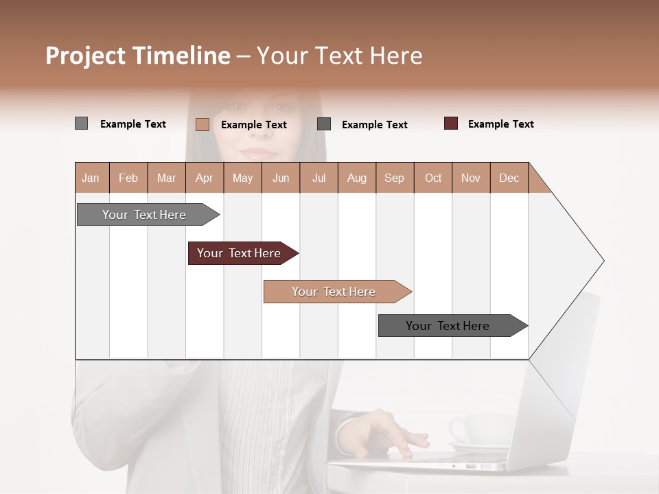 Jacket Woman Hold PowerPoint Template