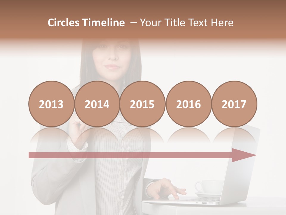 Jacket Woman Hold PowerPoint Template