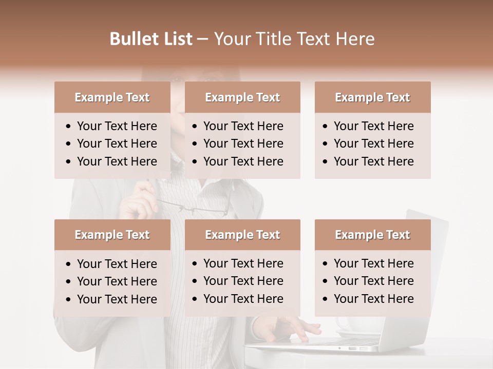 Jacket Woman Hold PowerPoint Template