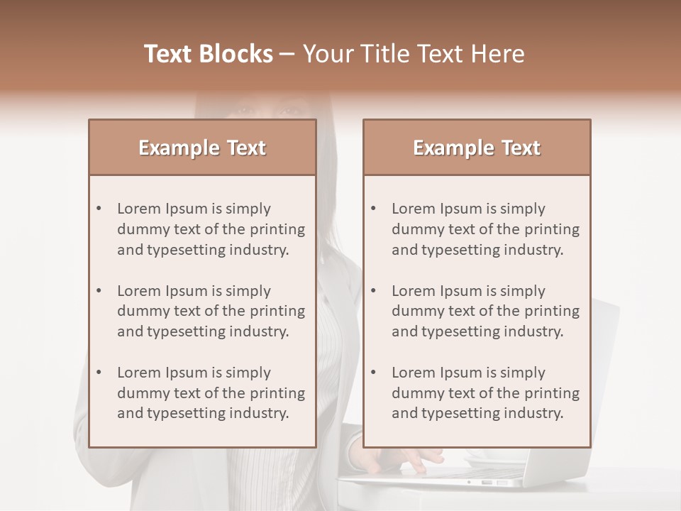 Jacket Woman Hold PowerPoint Template