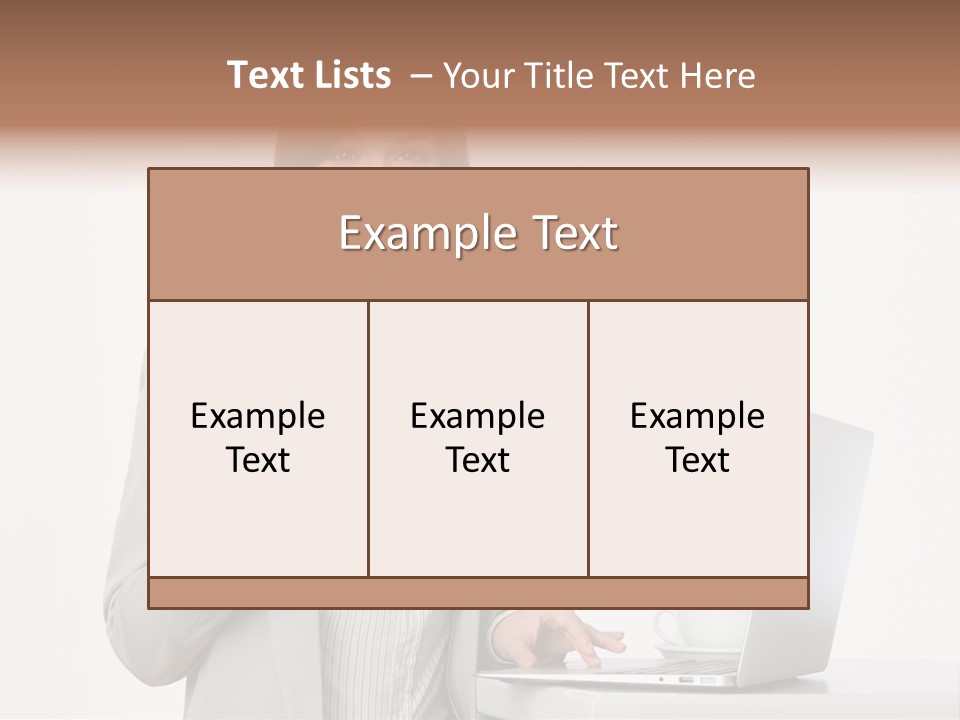 Jacket Woman Hold PowerPoint Template