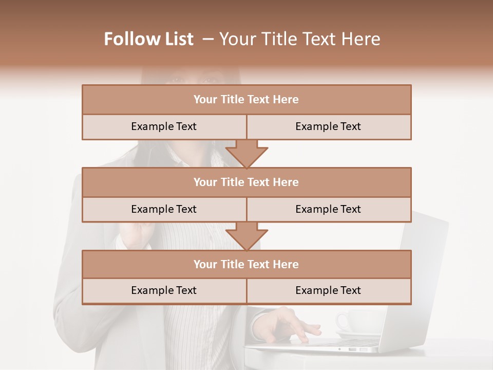 Jacket Woman Hold PowerPoint Template