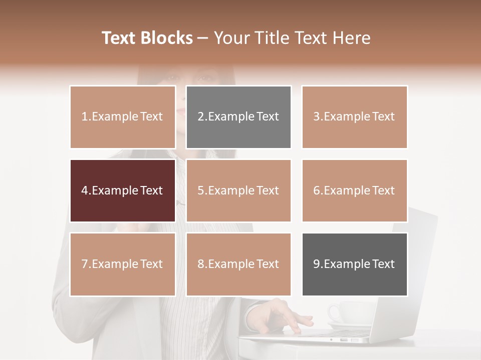 Jacket Woman Hold PowerPoint Template