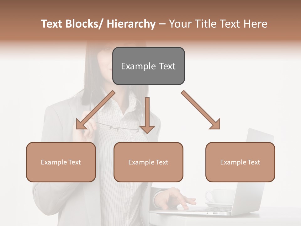 Jacket Woman Hold PowerPoint Template