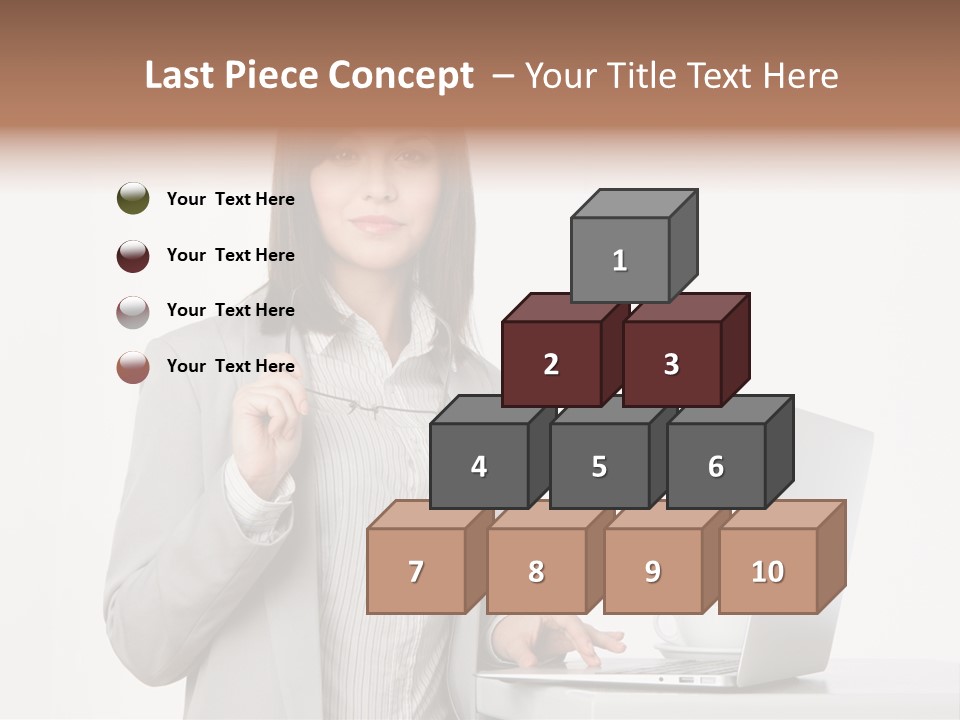 Jacket Woman Hold PowerPoint Template