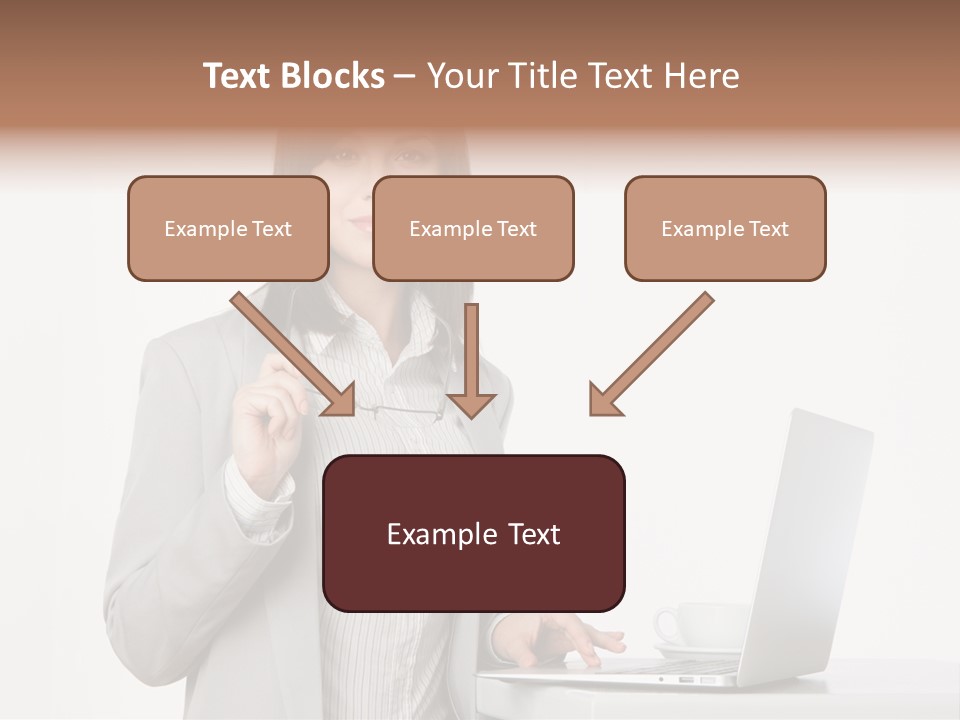 Jacket Woman Hold PowerPoint Template
