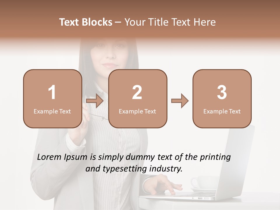 Jacket Woman Hold PowerPoint Template