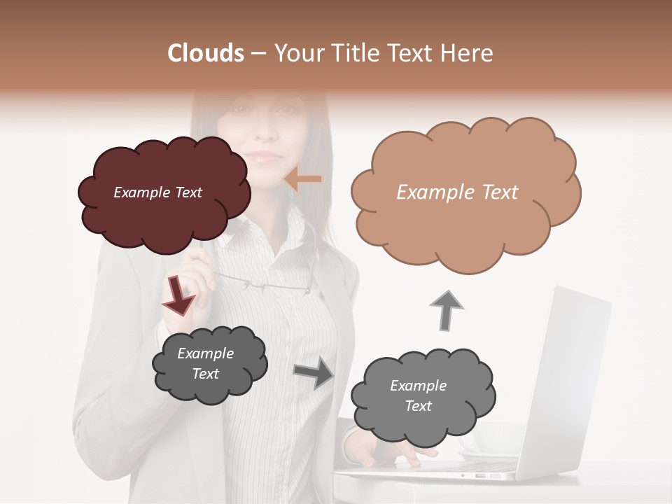 Jacket Woman Hold PowerPoint Template