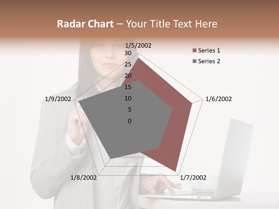 Jacket Woman Hold PowerPoint Template