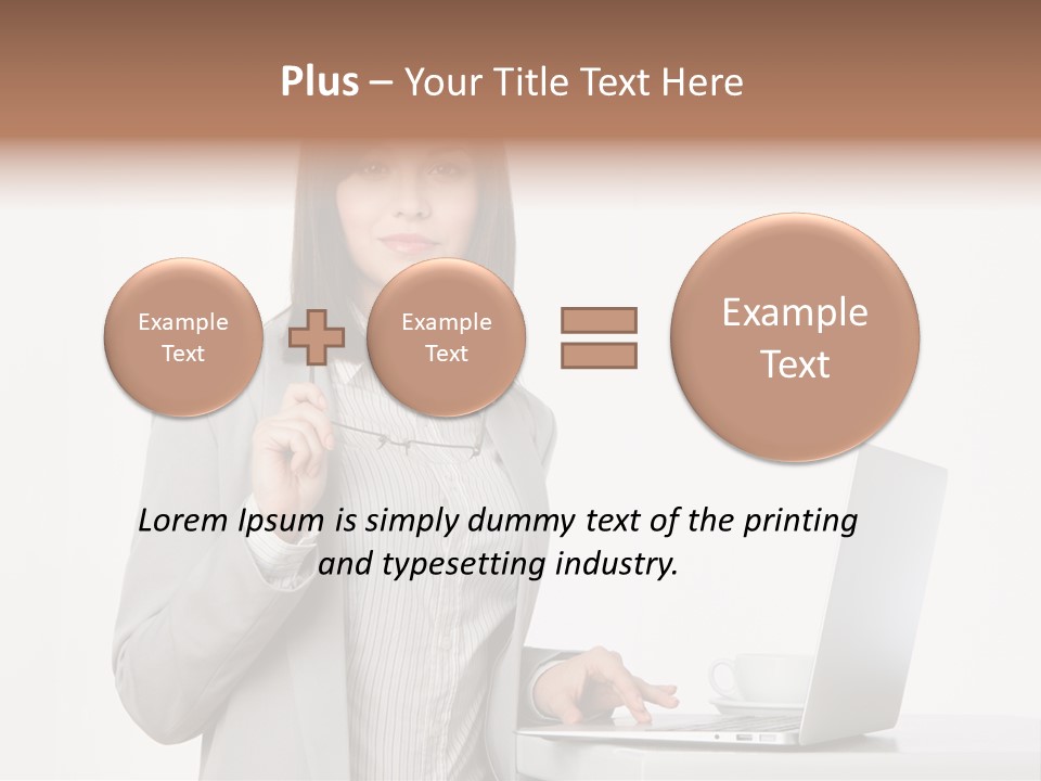 Jacket Woman Hold PowerPoint Template