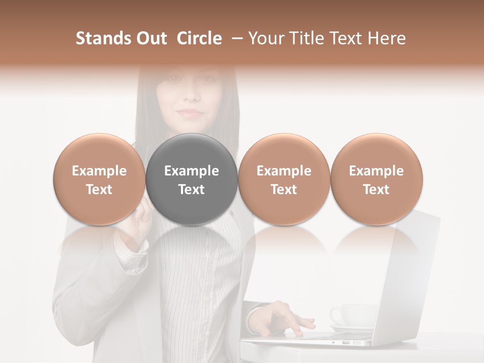 Jacket Woman Hold PowerPoint Template