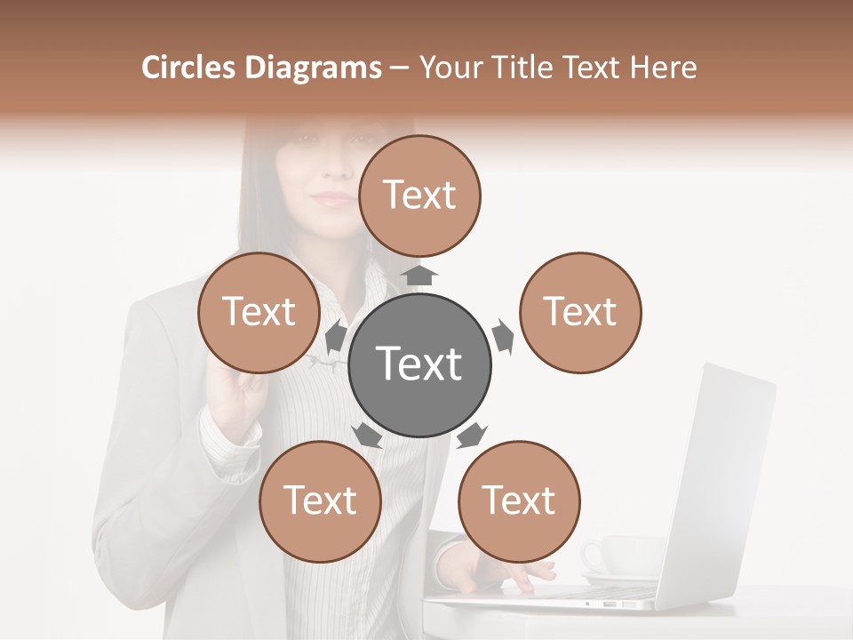 Jacket Woman Hold PowerPoint Template