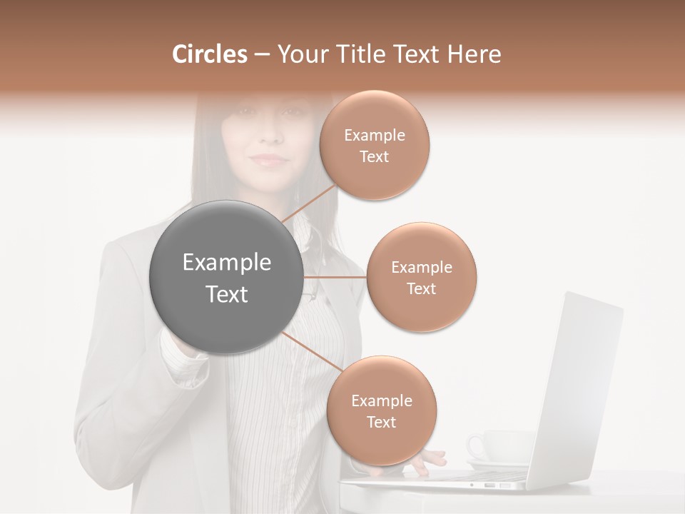 Jacket Woman Hold PowerPoint Template