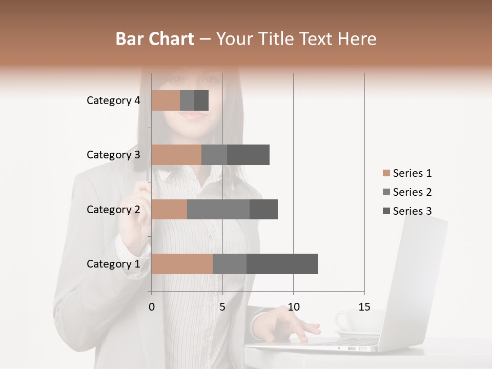 Jacket Woman Hold PowerPoint Template