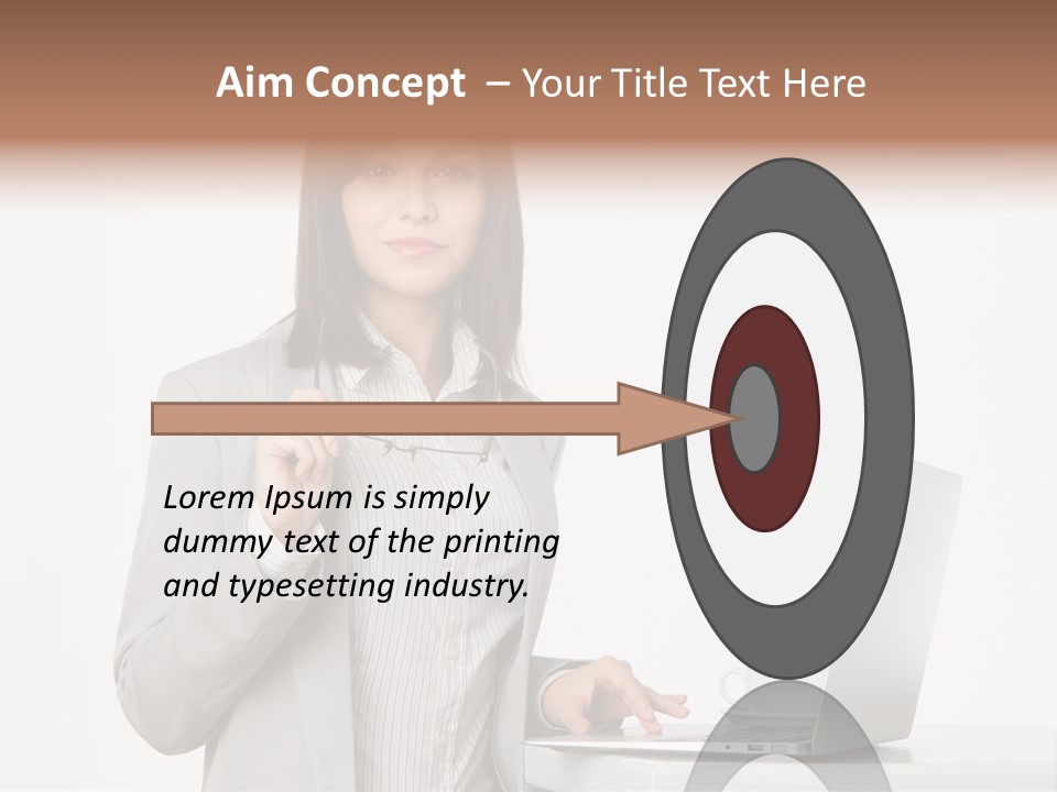 Jacket Woman Hold PowerPoint Template