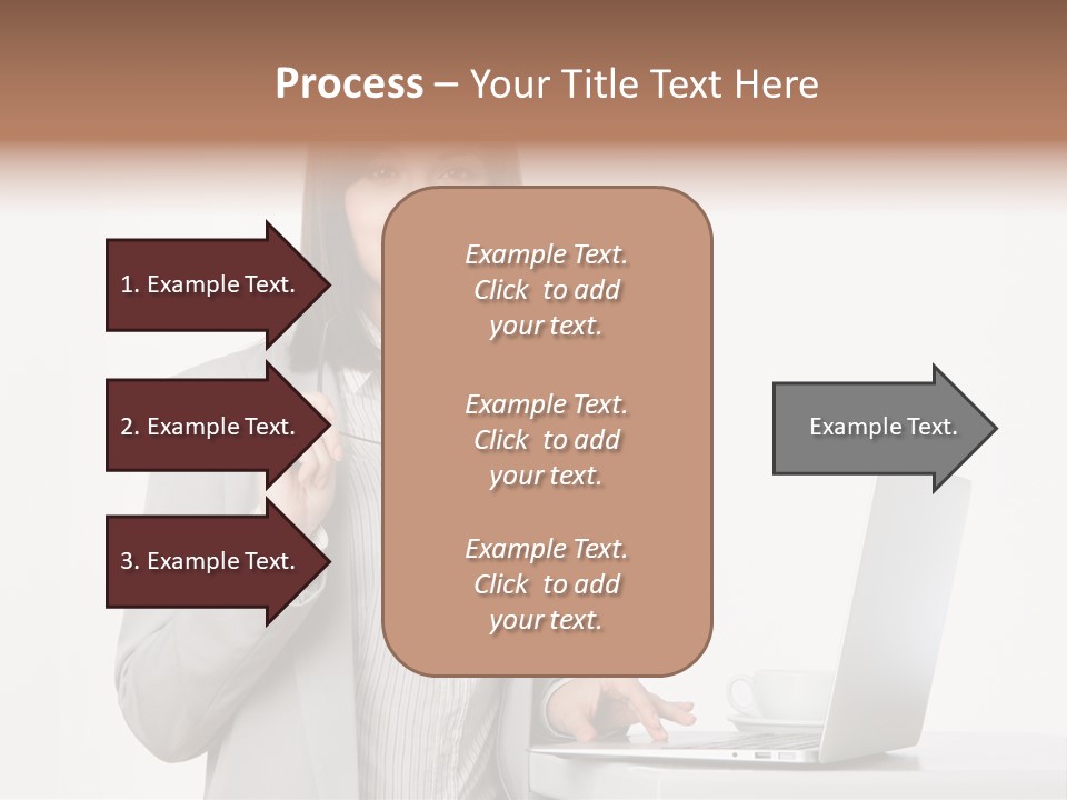 Jacket Woman Hold PowerPoint Template