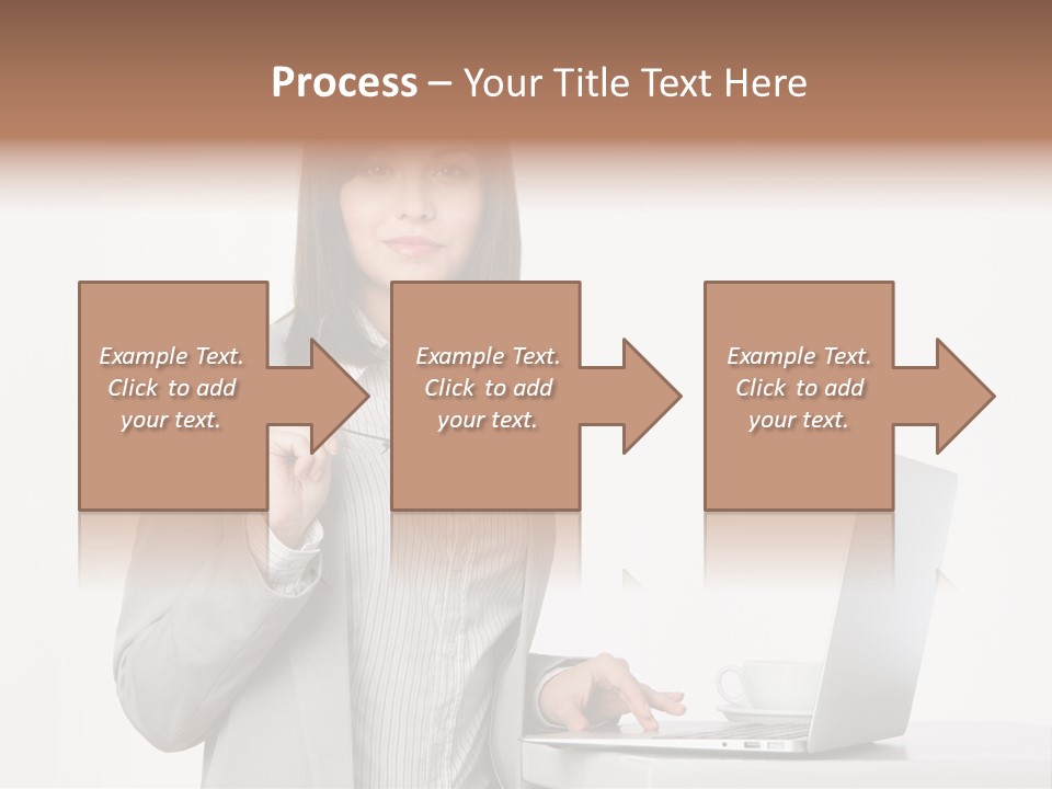 Jacket Woman Hold PowerPoint Template