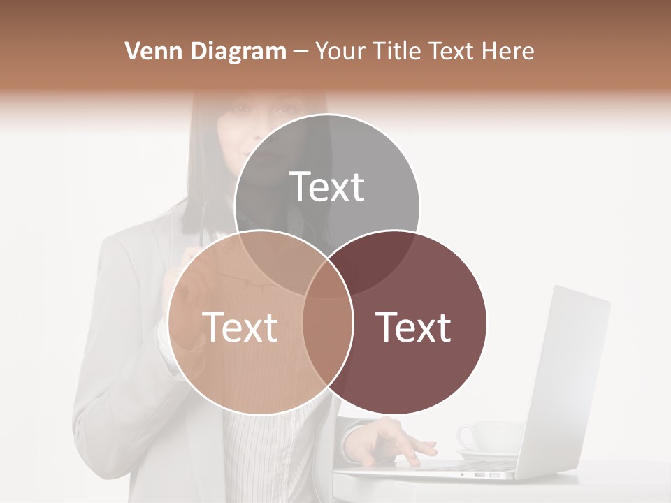 Jacket Woman Hold PowerPoint Template