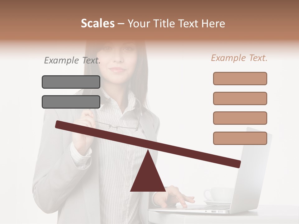 Jacket Woman Hold PowerPoint Template