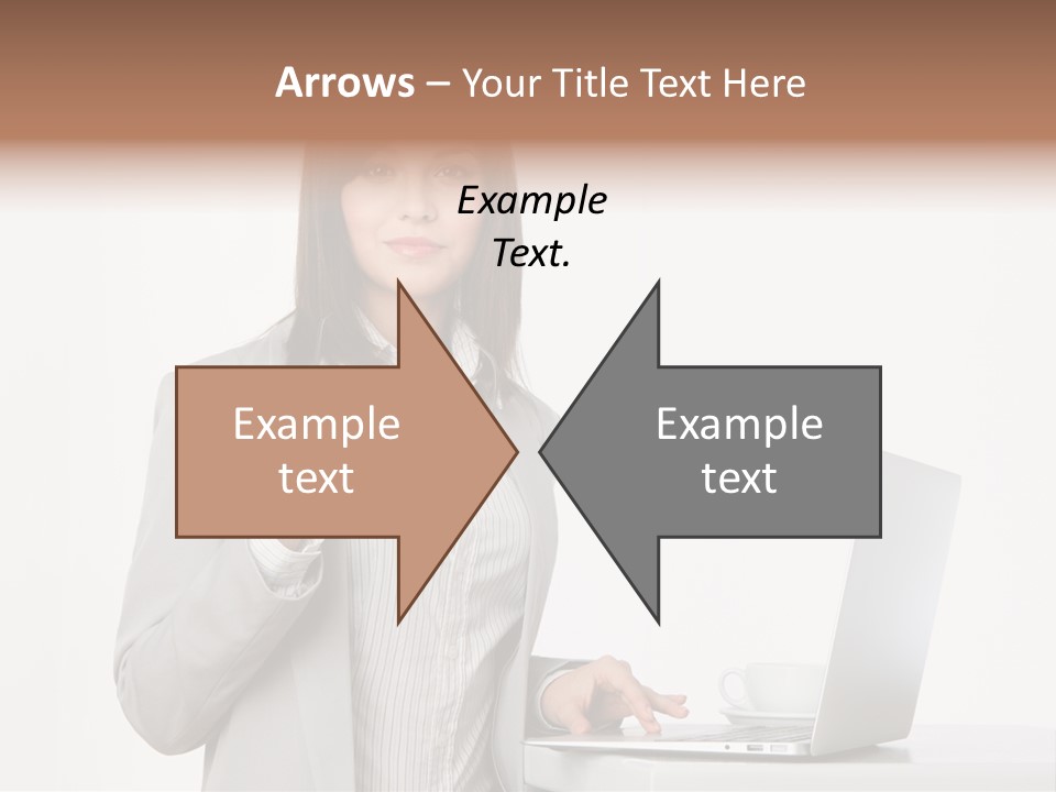 Jacket Woman Hold PowerPoint Template