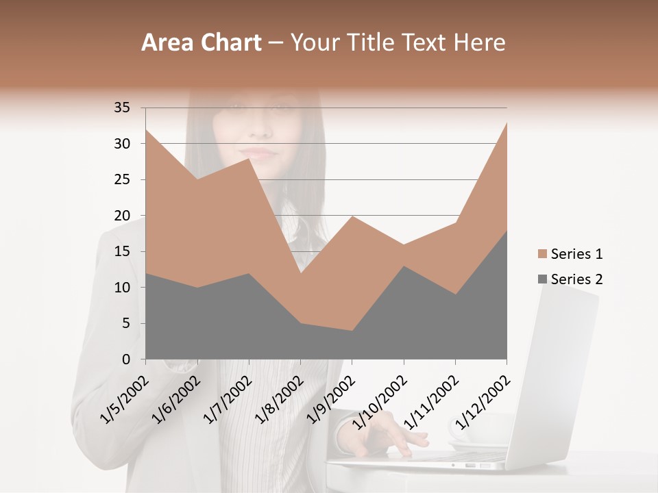 Jacket Woman Hold PowerPoint Template