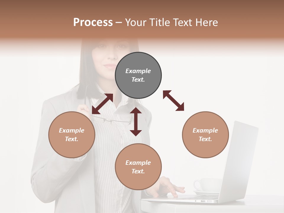 Jacket Woman Hold PowerPoint Template