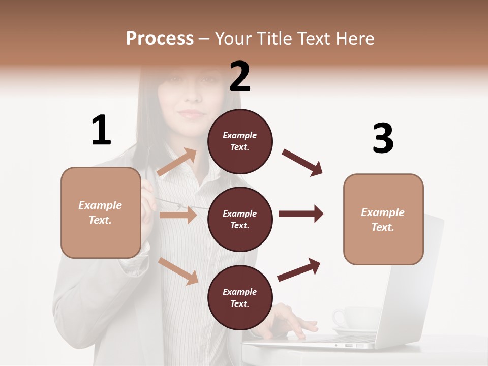 Jacket Woman Hold PowerPoint Template