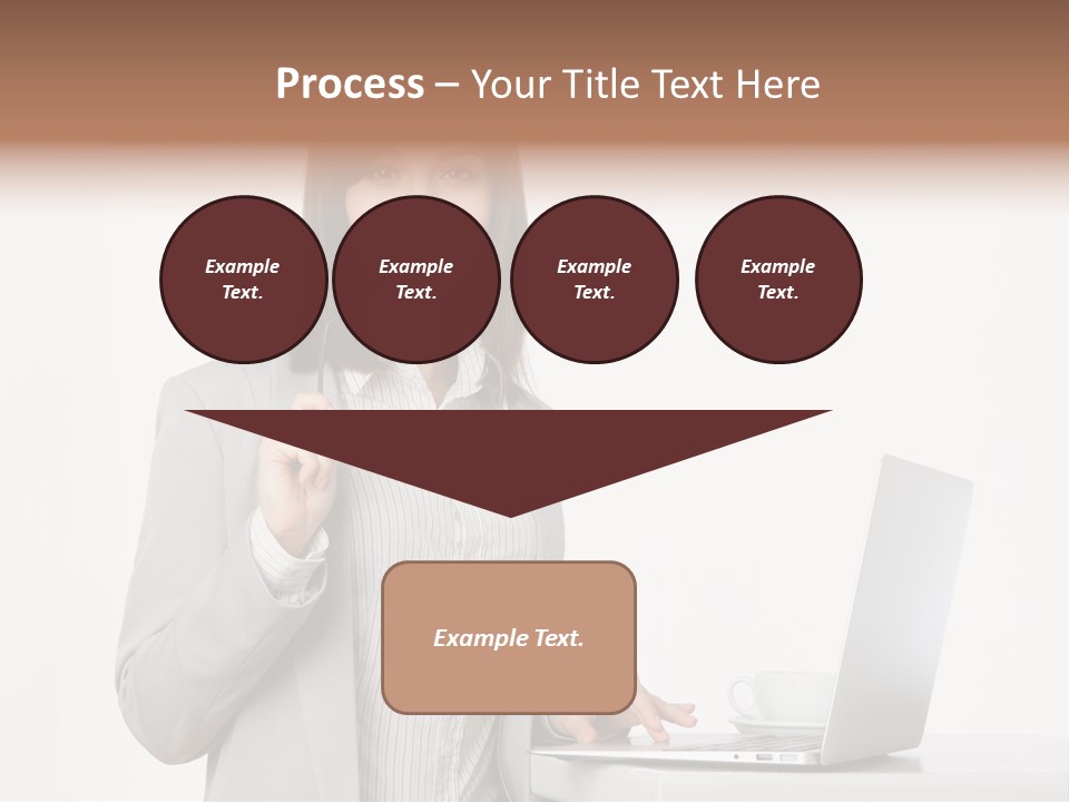 Jacket Woman Hold PowerPoint Template