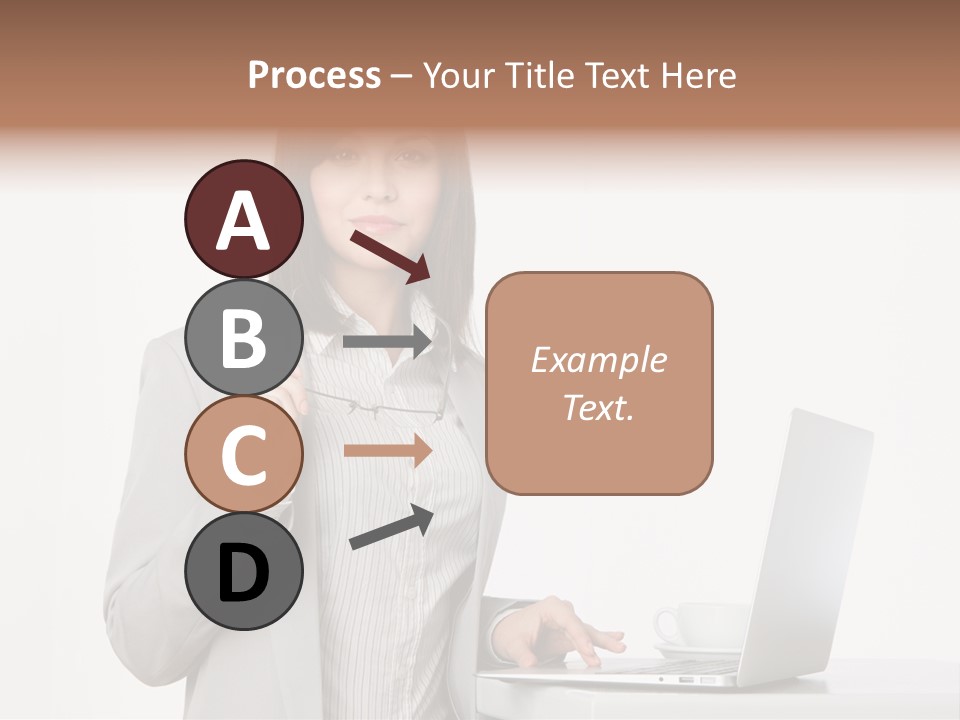 Jacket Woman Hold PowerPoint Template