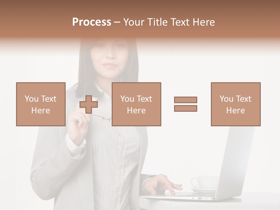 Jacket Woman Hold PowerPoint Template