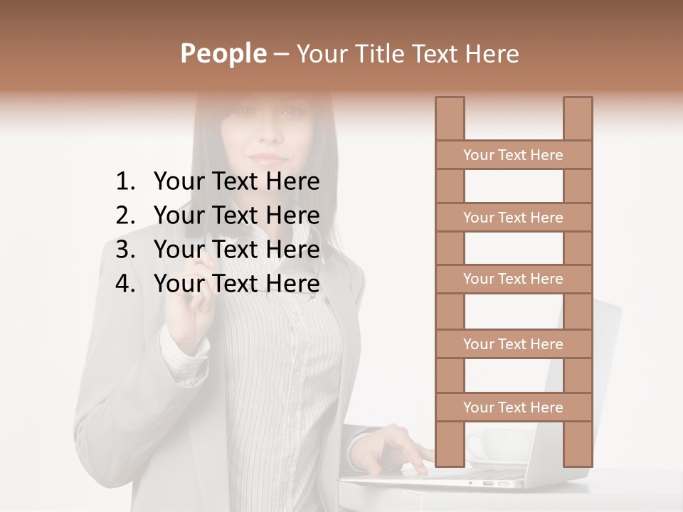 Jacket Woman Hold PowerPoint Template