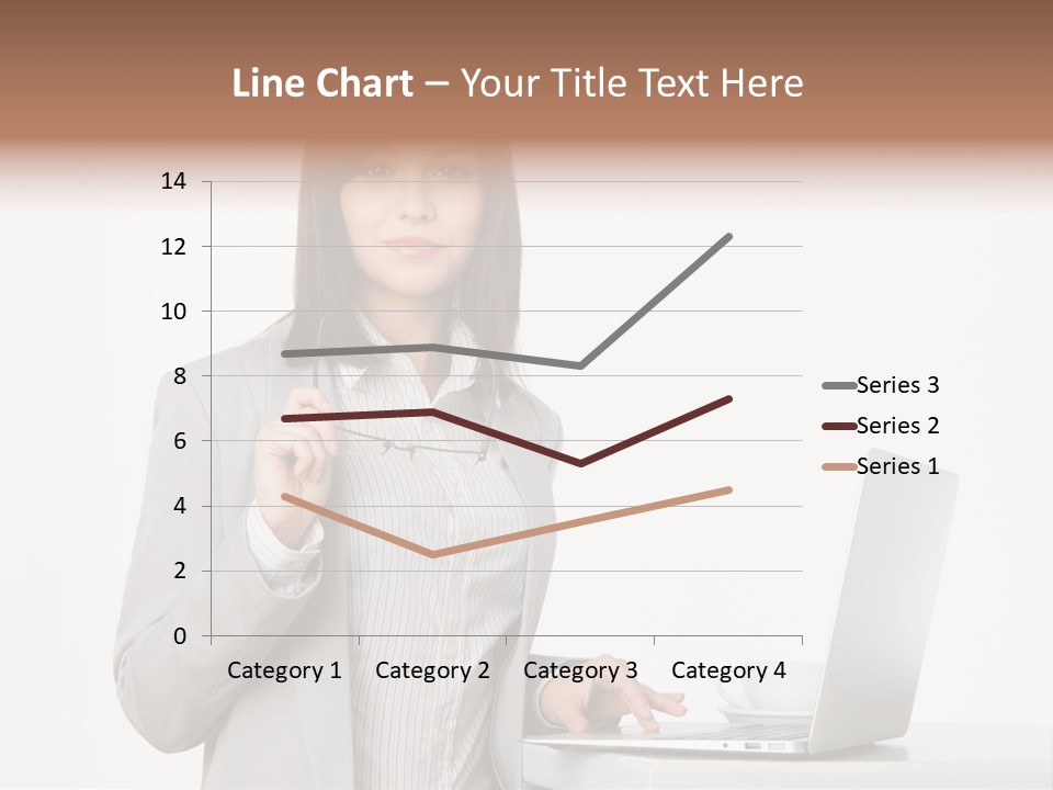 Jacket Woman Hold PowerPoint Template