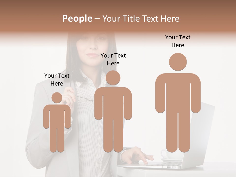 Jacket Woman Hold PowerPoint Template