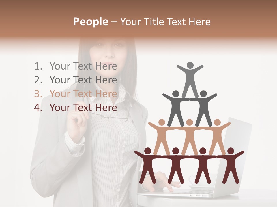 Jacket Woman Hold PowerPoint Template