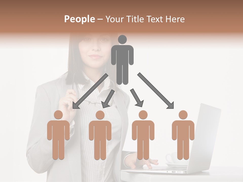 Jacket Woman Hold PowerPoint Template