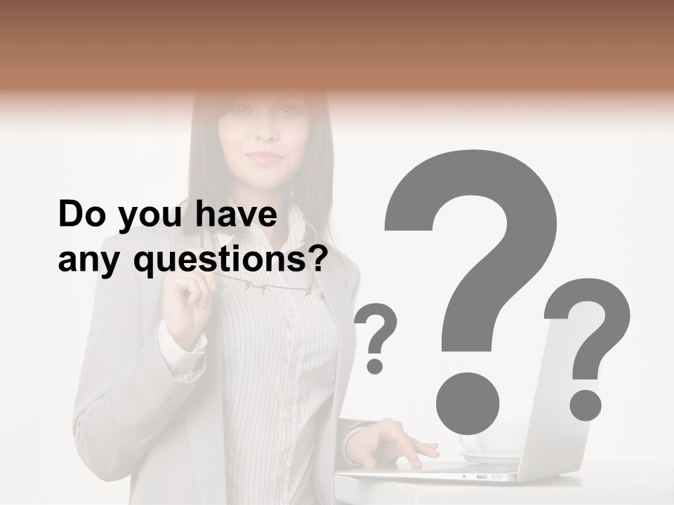 Jacket Woman Hold PowerPoint Template