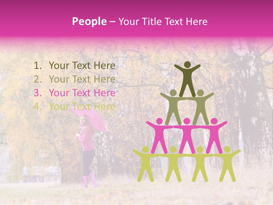 People Rear View One PowerPoint Template