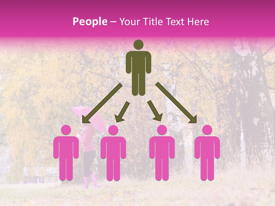 People Rear View One PowerPoint Template