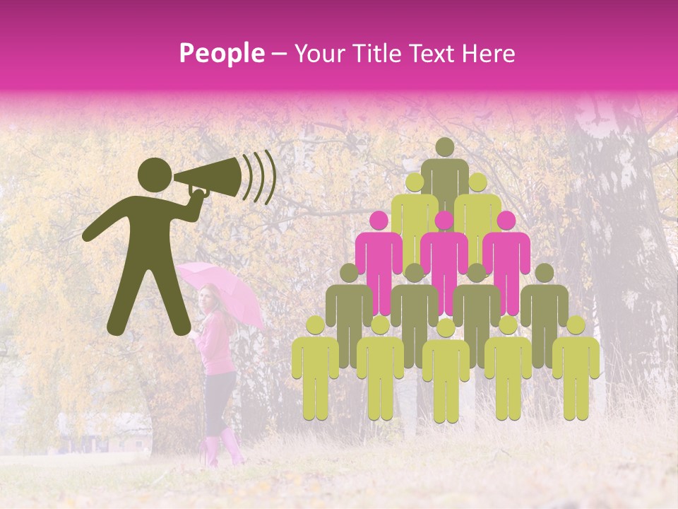 People Rear View One PowerPoint Template