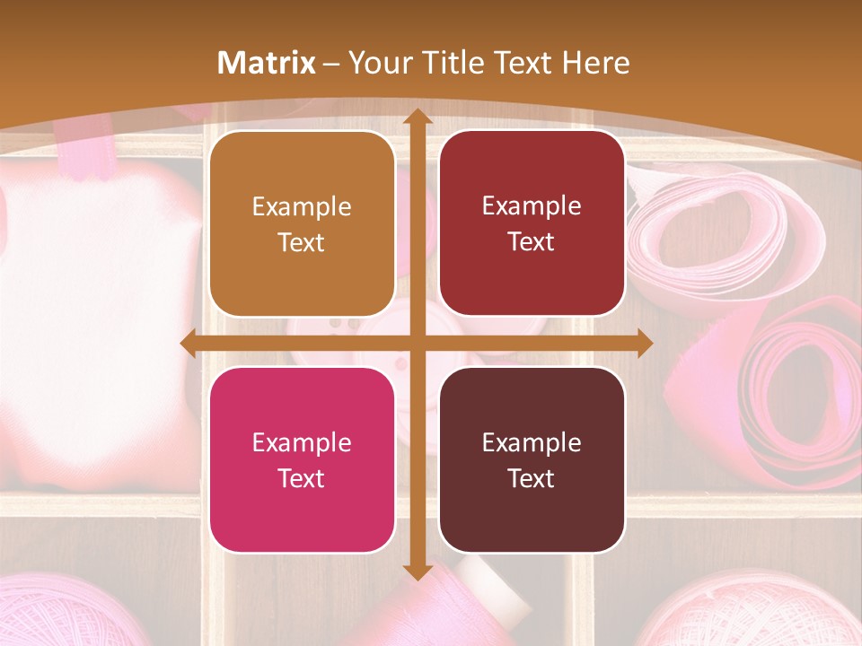 Colorful Assortment Needlework PowerPoint Template