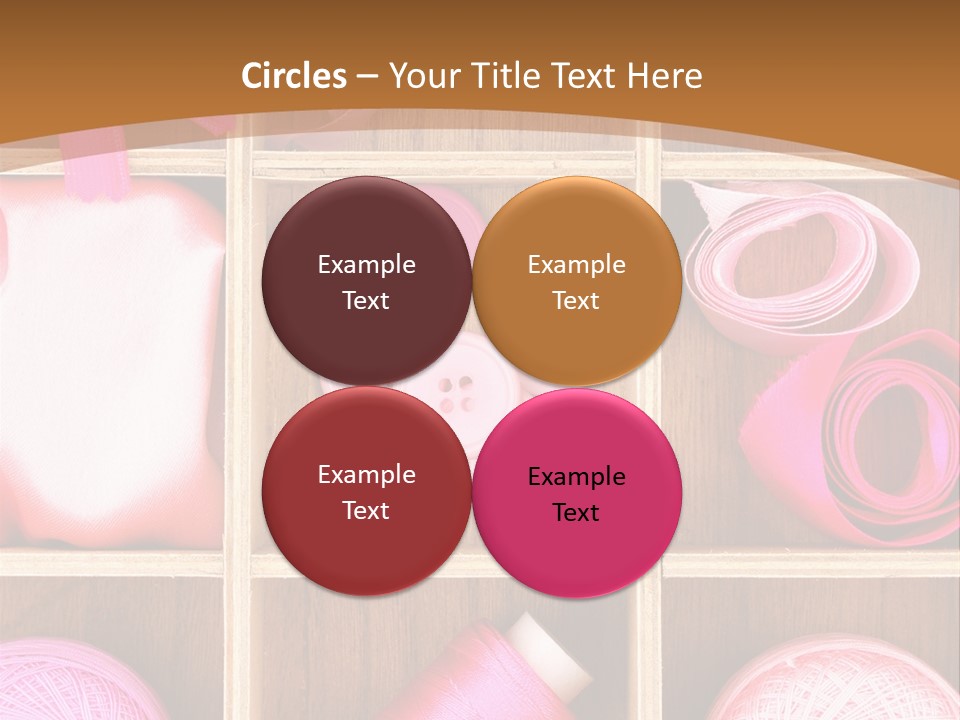 Colorful Assortment Needlework PowerPoint Template