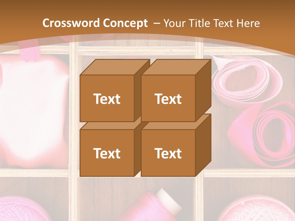 Colorful Assortment Needlework PowerPoint Template