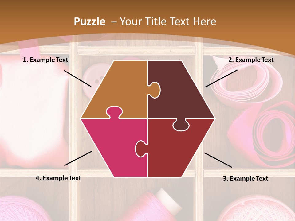 Colorful Assortment Needlework PowerPoint Template