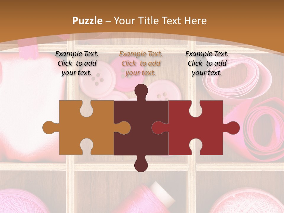 Colorful Assortment Needlework PowerPoint Template