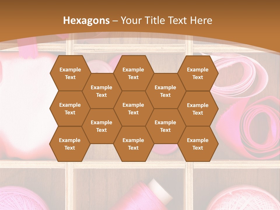 Colorful Assortment Needlework PowerPoint Template