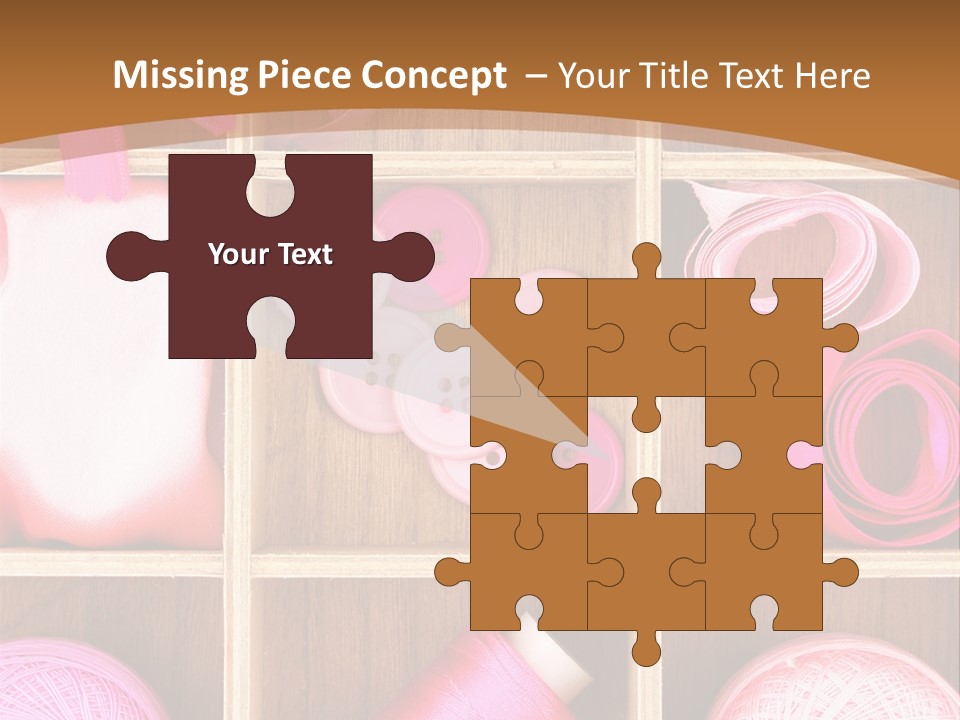 Colorful Assortment Needlework PowerPoint Template