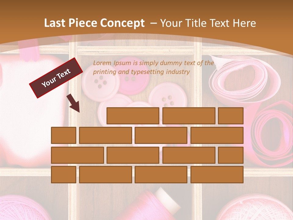 Colorful Assortment Needlework PowerPoint Template