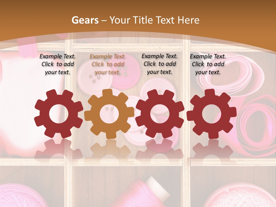 Colorful Assortment Needlework PowerPoint Template