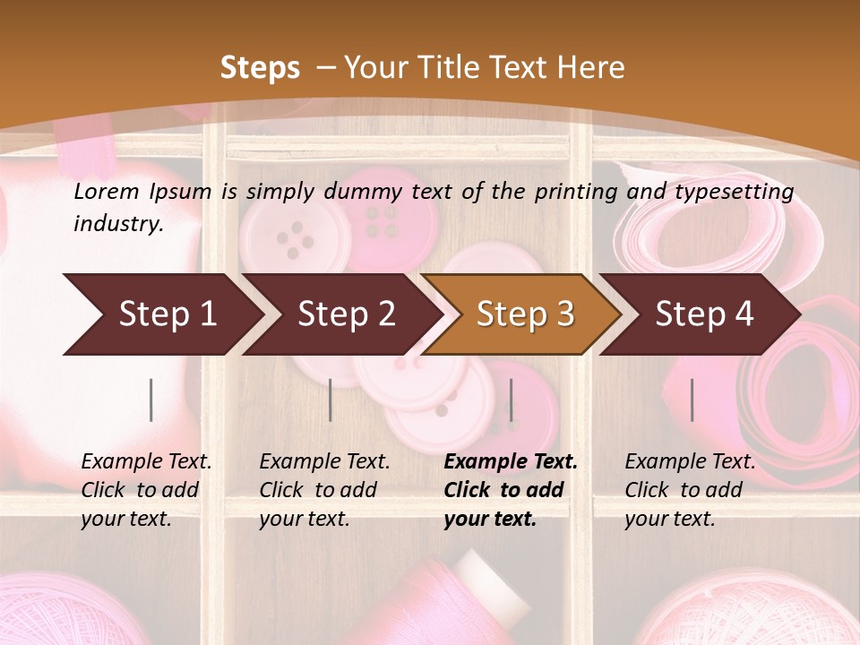 Colorful Assortment Needlework PowerPoint Template