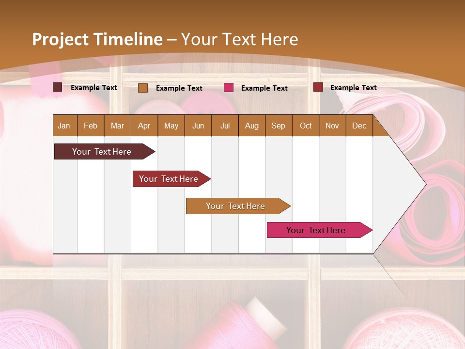 Colorful Assortment Needlework PowerPoint Template